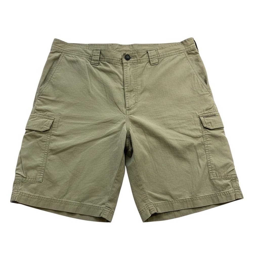 ExOfficio Mens Cargo Shorts 38 Khaki Cotton Nylon Hiking Outdoor Travel 9 Inseam